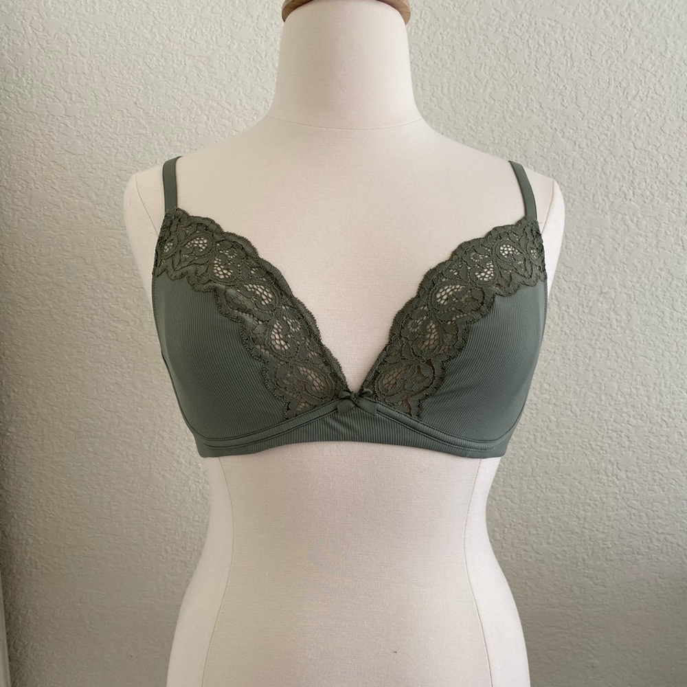 Army green bralette